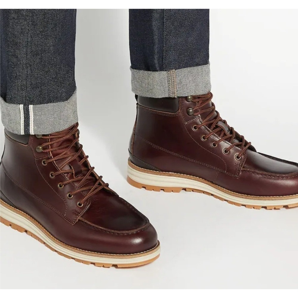 Dune London Brown Cillian Apron Wedge Hiker Boots Men Size 9